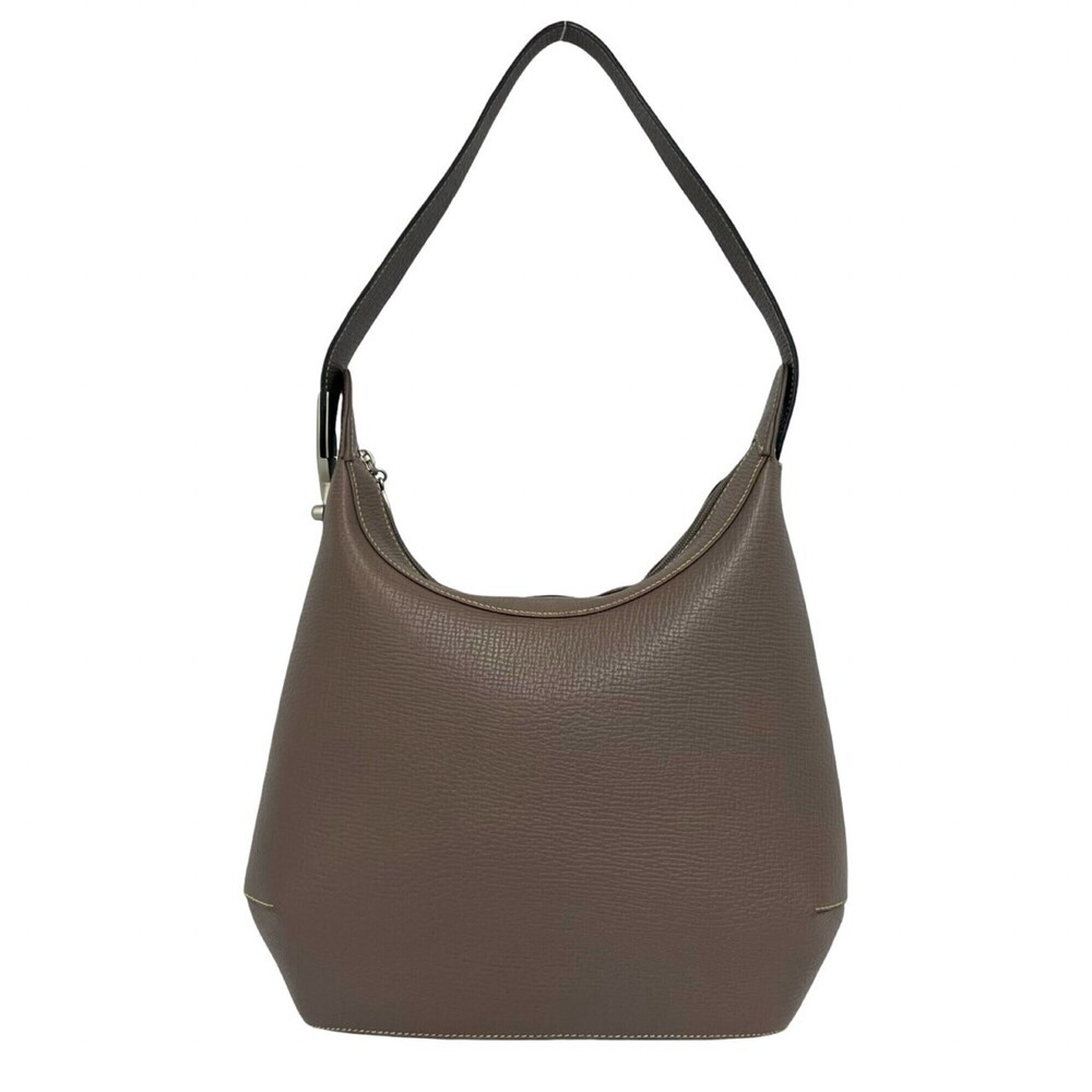 LOEWE Vintage Logo Hardware Leather One Shoulder Bag Tote Pink Brown 13504